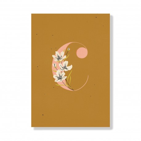 Mini journal - Monogram Floral C
