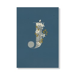 Mini journal - Monogram Floral J