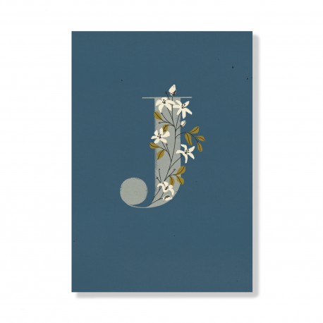 Mini journal - Monogram Floral J