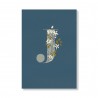 Mini journal - Monogram Floral J