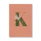 Mini journal - Monogram Floral K