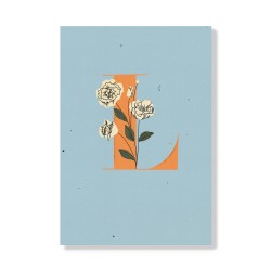 Mini journals- Monogram Floral L