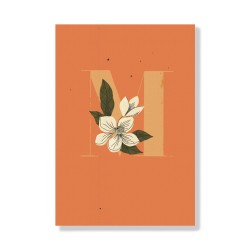 Mini journal - Monogram Floral M