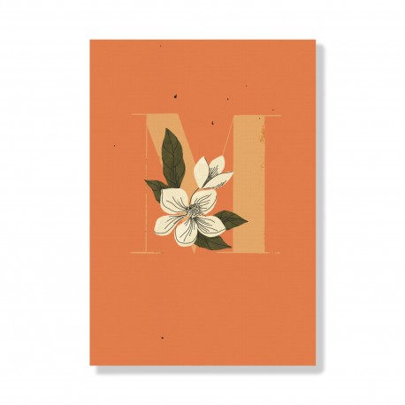 Mini journal - Monogram Floral M