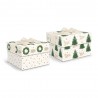 Set 2 boîtes carrées ruban Noël - Merry & Bright