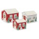 Lot de 6 boîtes maison gigognes de Noël - Tree & Heartland house