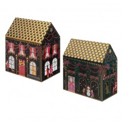 Set de 2 boîtes maison en métal GM - Sara Miller (Christmas Flowers)