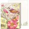 Pocket carnet de notes aimanté - Pink Floral Bird
