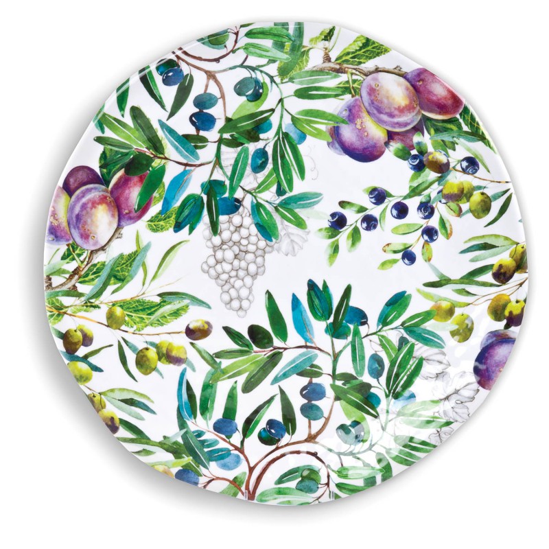 Michel Design Works plateau avec anses en mélamine 48x25.5 cm motif floral