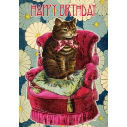 Carte double GM & env. 'HAPPY BIRTHDAY' (cat)