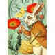 Carte double GM & env. 'ALICE' (white rabbit)