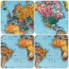 Coaster set of 4 - World traveller