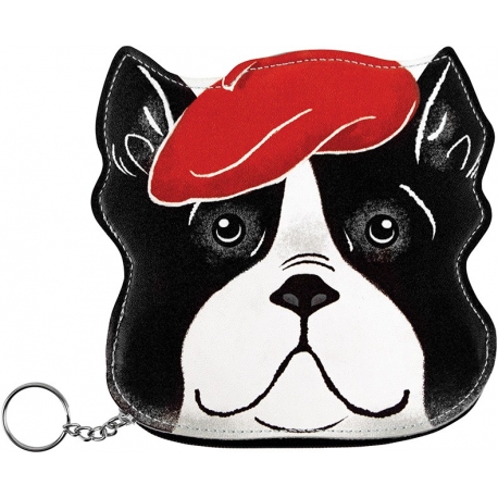 Trousse porte clés aspect cuir - Pets Boston Terrier