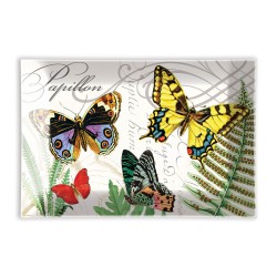 Coupelle rectangulaire en verre - Papillon *