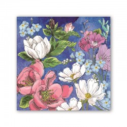 Pochette de 20 serviettes carrées - Magnolia