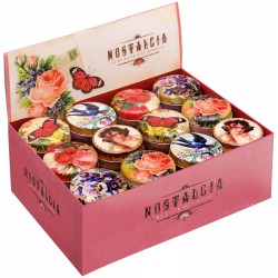 Boîtes rondes PM présentoir 36 ass - Nostalgia
