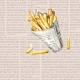 20 Serviettes 100% Bambou 33x33 cm French Fries - Chic Mic