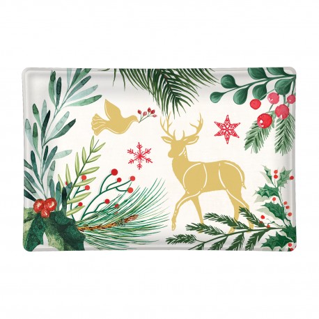 Coupelle rectangulaire en verre - Joy to the World