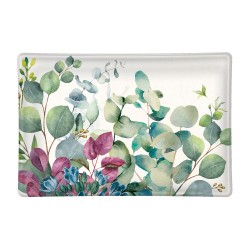 Rectangle glass soap dish - Eucalyptus & Mint