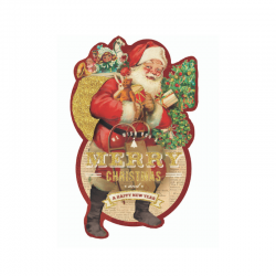 Boite rectangulaire découpée Noel - Classic Gift Santa