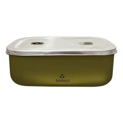 Lunchbox 500ml en acier inoxydable Khaki - Bioloco Sky