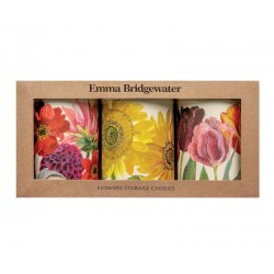 Set de 3 boîtes rondes hautes en métal - Emma Bridgewater Flowers