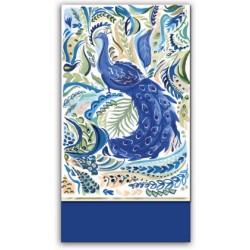 Carnet de notes long aimanté (azure peacock) - Azure Peacock
