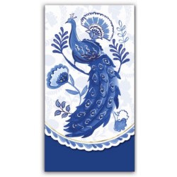 Carnet de notes long aimanté (floral peacock) - Azure Peacock