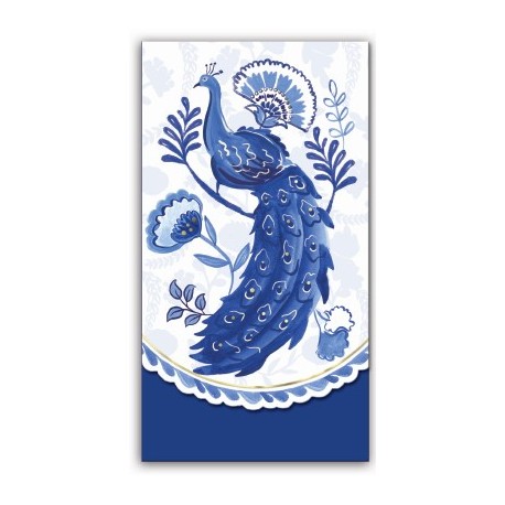 Carnet de notes long aimanté (floral peacock) - Azure Peacock