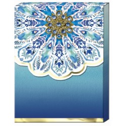 Pocket Carnet de notes avec broche (azure medallion) - Azure Peacock
