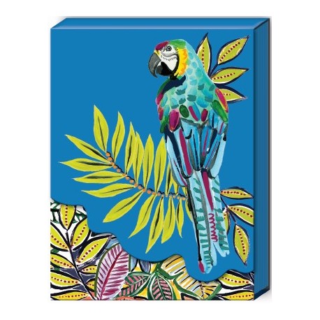 Pocket carnet de notes aimanté - Blue Parrot