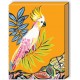 Pocket carnet de notes aimanté - Orange Cockatoo