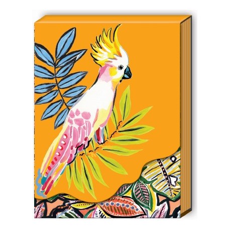 Pocket carnet de notes aimanté - Orange Cockatoo