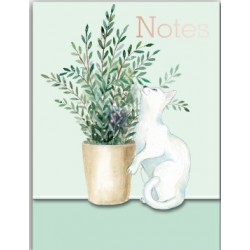 Pocket carnet de notes aimanté - Houseplant White Cat