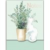 Pocket notepad - Houseplant White Cat