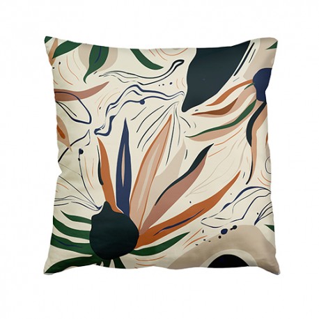 Organic cotton pillow Abstract Flowers - Chic Mic