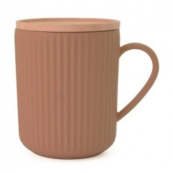 Mug & couvercle en matiere vegetale Terracotta - Bioloco Plant Deluxe