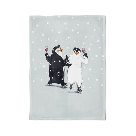 Torchon en coton biologique 50x70 cm Winter Dance - Chic Mic