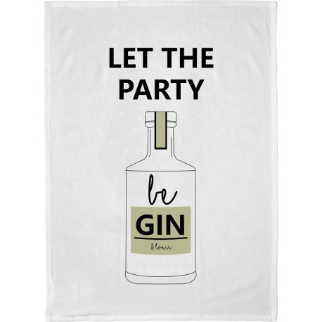 Organic Kitchen Towel Let the Party be Gin - Chic Mic