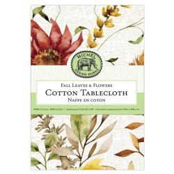 Rectangular Tablecloth - Fall Leaves & Flowers