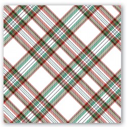 Pochette de 20 serviettes carrées - Vintage Plaid