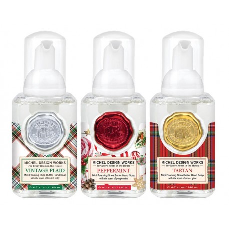 Set de 3 savons moussants 140 ml Vintage Plaid/Peppermint/Tartan