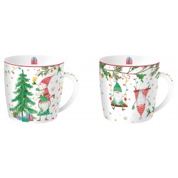Coffret 2 mugs 350 ml en porcelaine - Ready for Christmas 