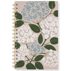Carnet de notes à spirale (160 pages) - Minimalism (Hydrangeas)