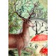 Carte double GM et enveloppe Noel - Deer & Mushroom