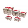 Big square bow S/5 - Merry Gray Plaid