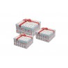 Square ribbon box set 3  - Nutcrackers
