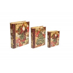 Set de 3 boîtes livres gigognes GM Noel - Victorian
