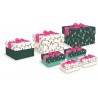 Set boîtes 3 carrées 4 rectangulaires ruban Noel - Twinkle Lights
