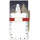 List pad with pen - Winter Snowman
